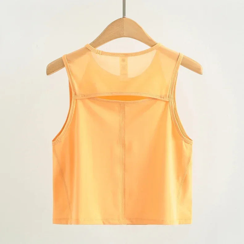 Mesh Top Cropped Tank