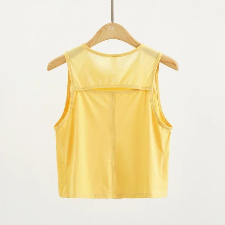 Mesh Top Cropped Tank