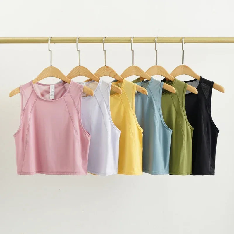Mesh Top Cropped Tank