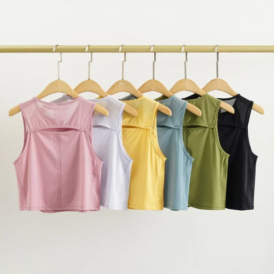 Mesh Top Cropped Tank