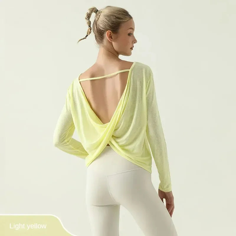 Twist-Back Yoga Top