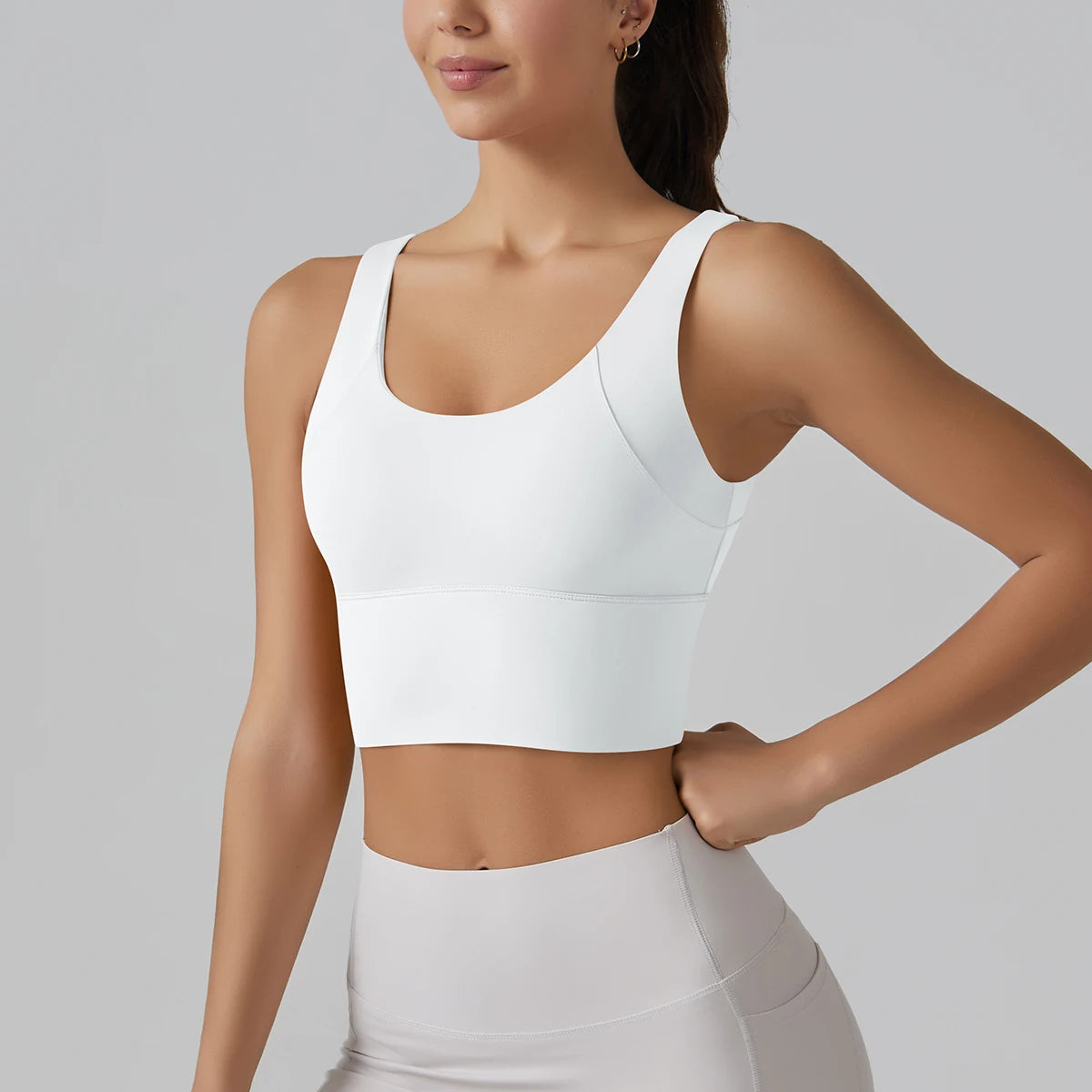 Long Line Deep V Back Bra Top