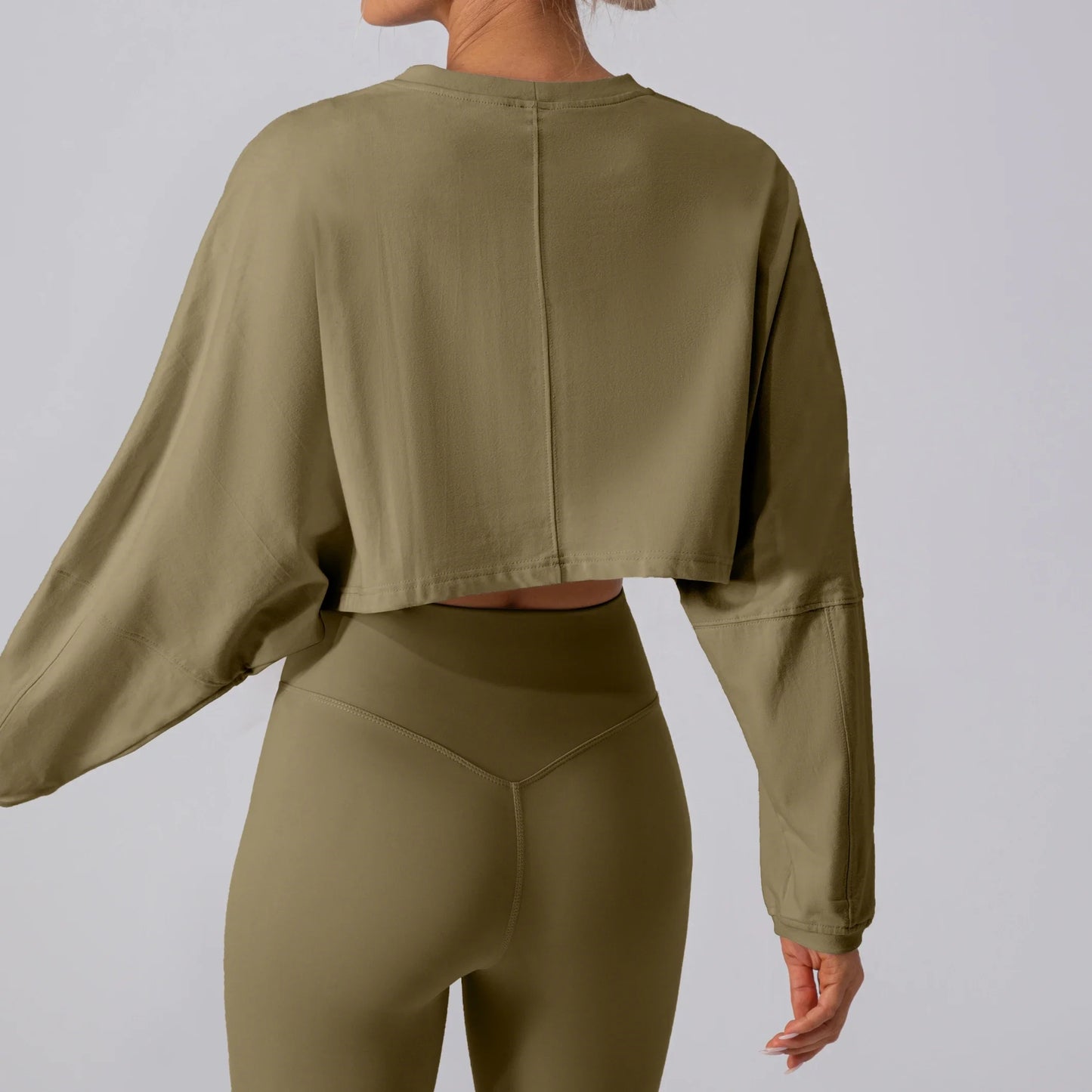Women's Long Sleeve Crop Top – Yoga & Fitness Shirt