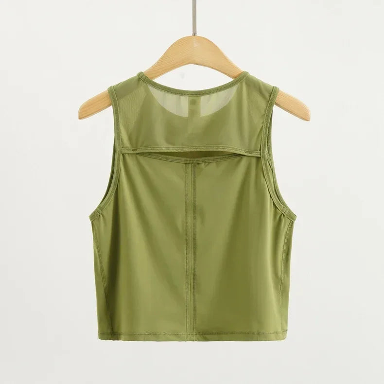 Mesh Top Cropped Tank