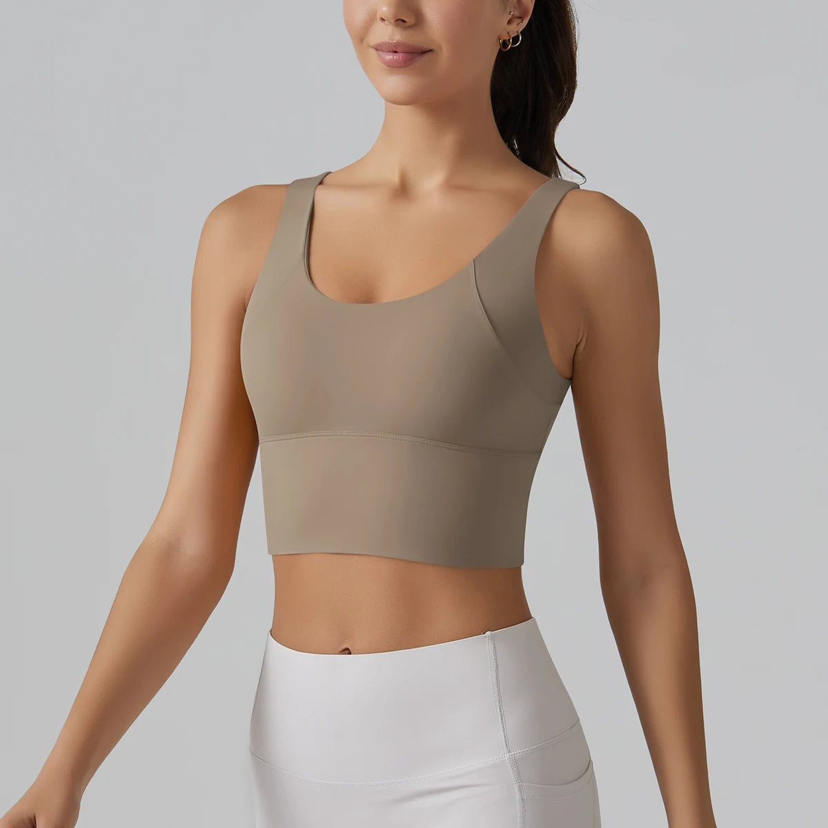 Long Line Deep V Back Bra Top