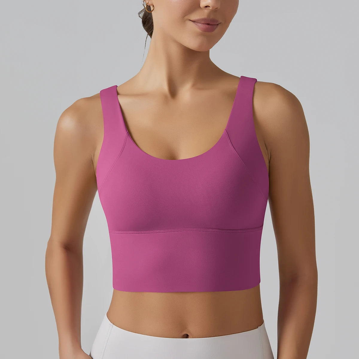 Long Line Deep V Back Bra Top