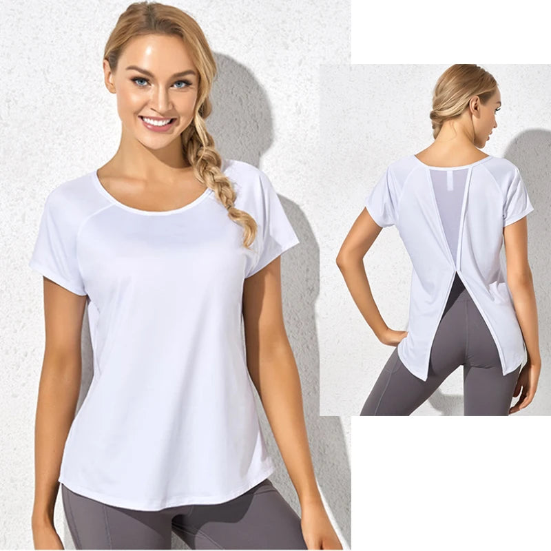Quick Dry Slit Back Yoga Top
