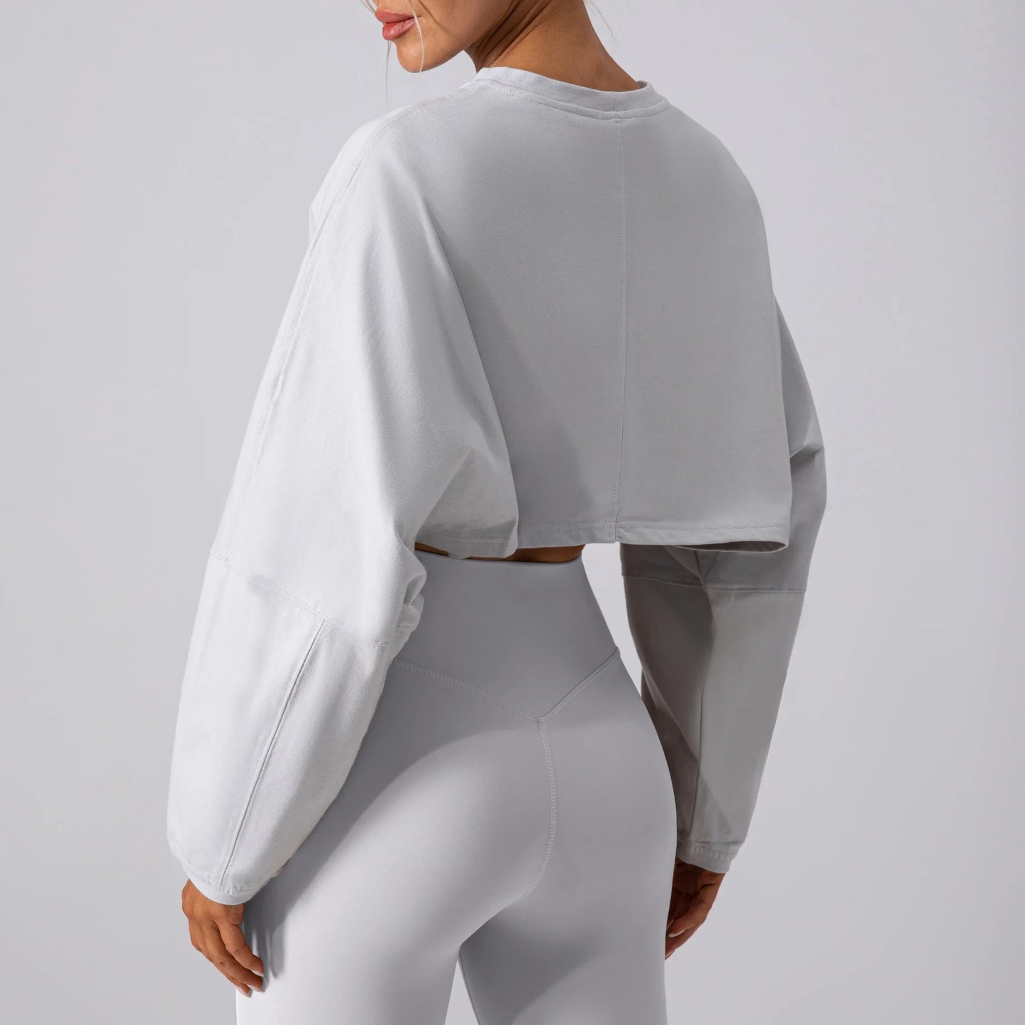 Women's Long Sleeve Crop Top – Yoga & Fitness Shirt