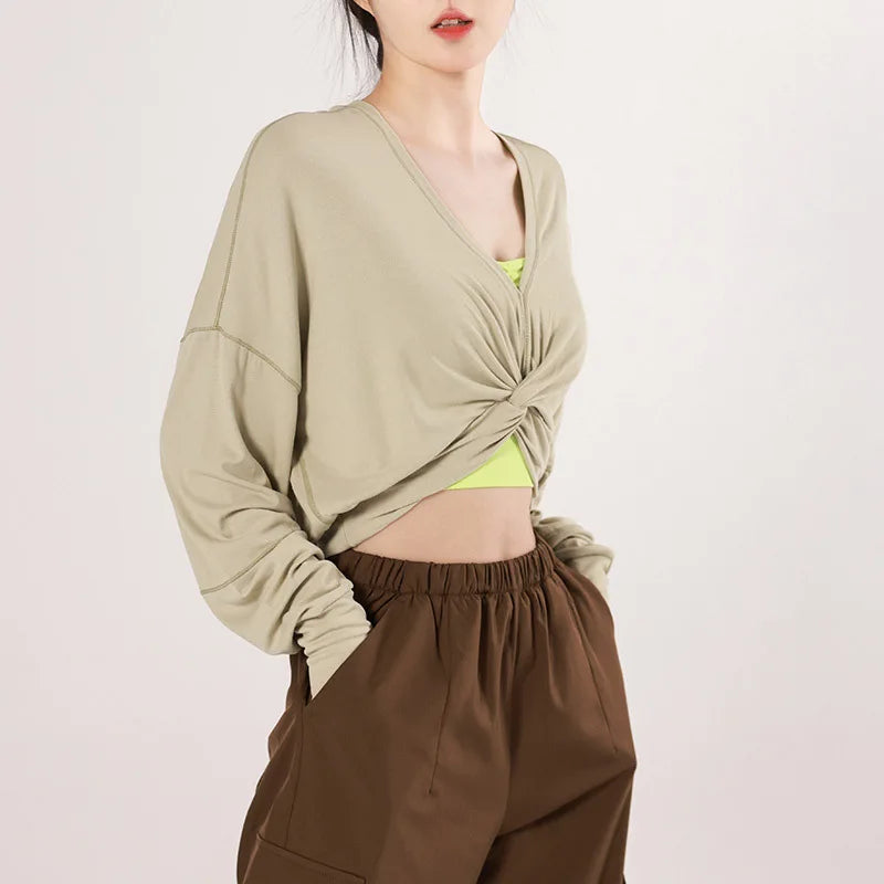 Loose Breathable Wrap Top