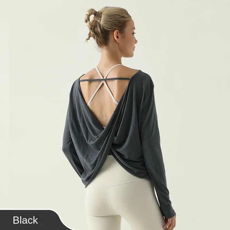 Twist-Back Yoga Top