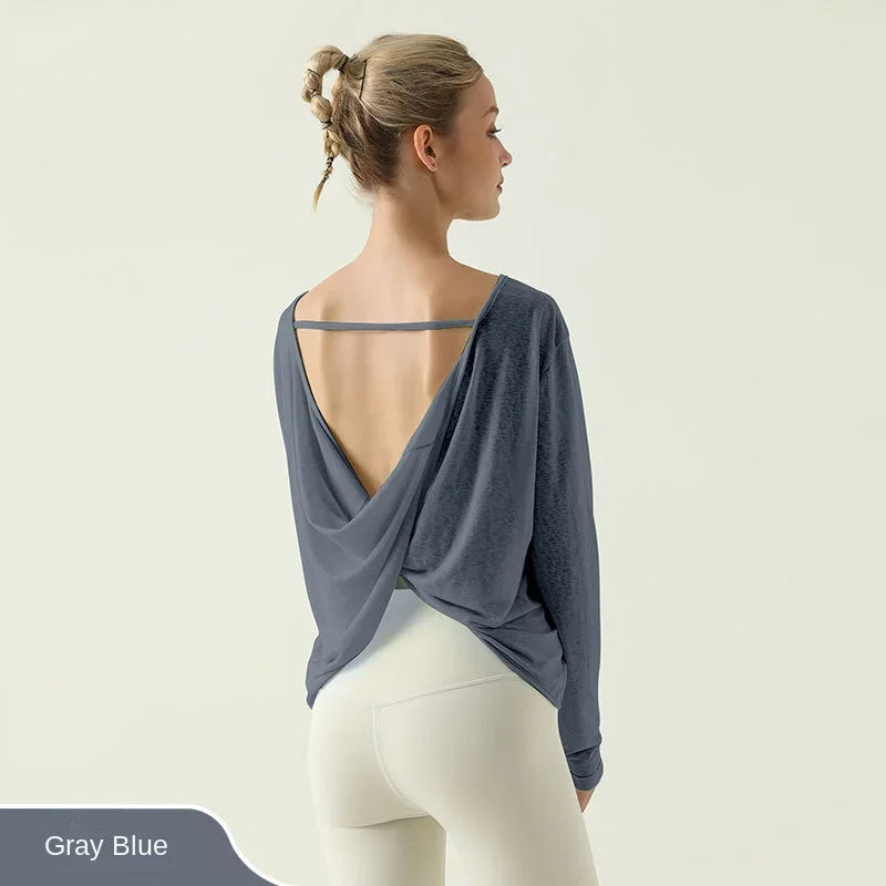 Twist-Back Yoga Top