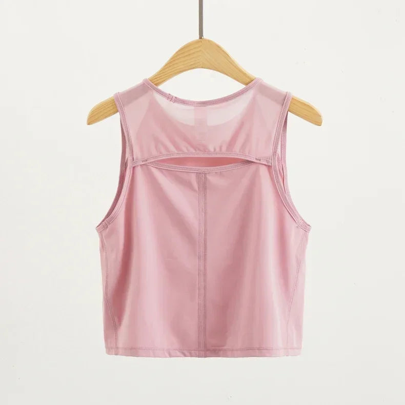 Mesh Top Cropped Tank