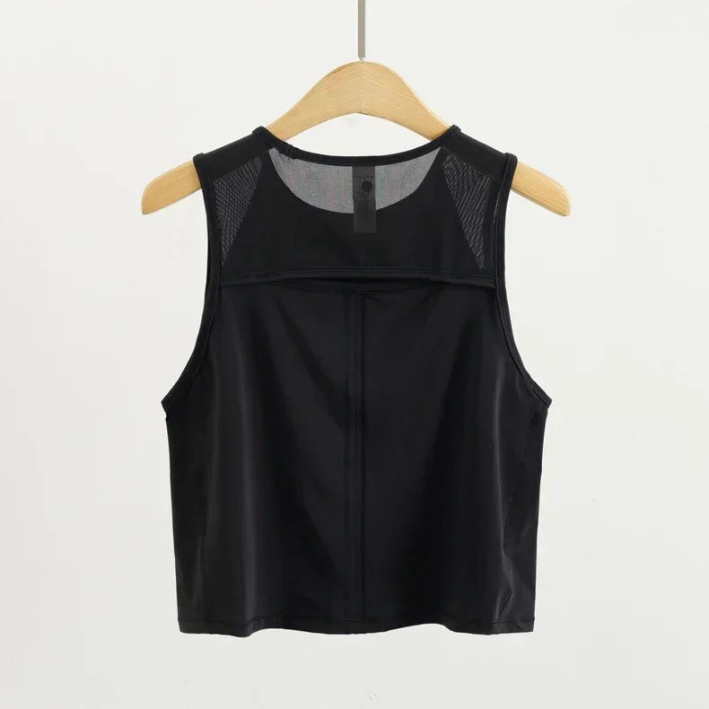 Mesh Top Cropped Tank