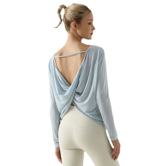 Twist-Back Yoga Top