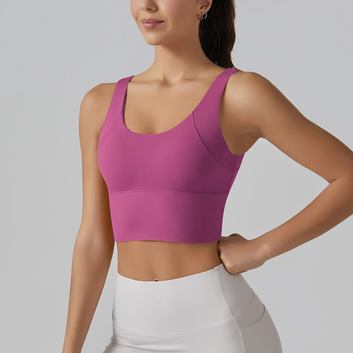 Long Line Deep V Back Bra Top