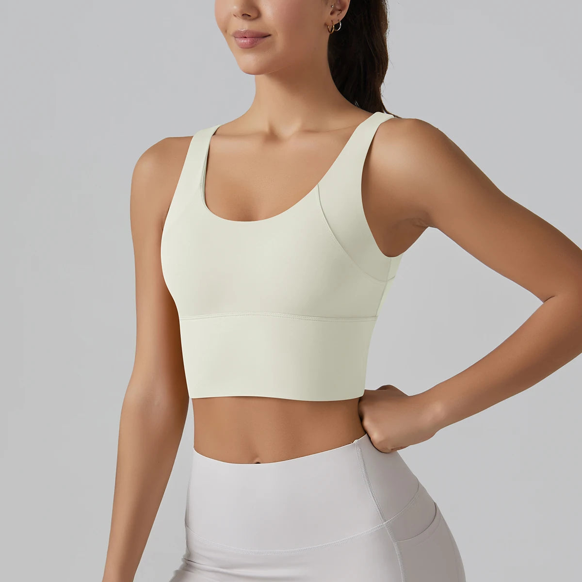 Long Line Deep V Back Bra Top