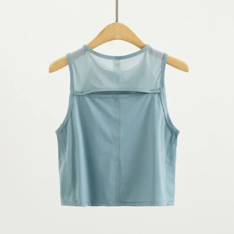 Mesh Top Cropped Tank